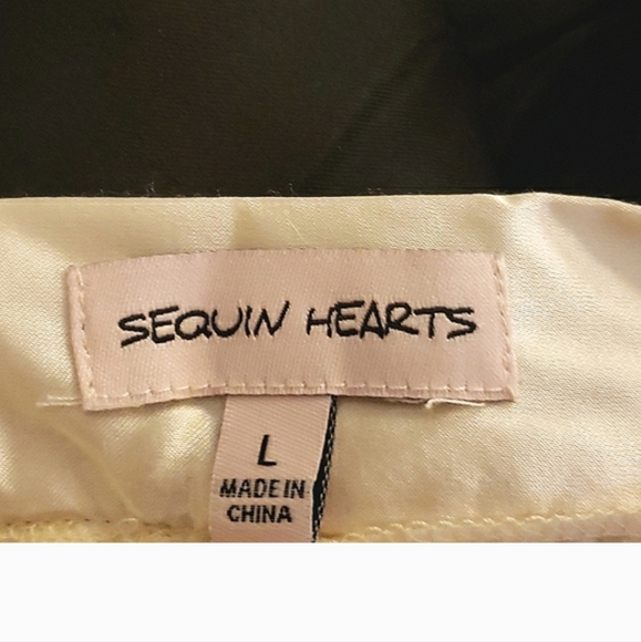 Satin + Tulle💕{Sequin Hearts}💕Skirt, Size L - Picture 4 of 5